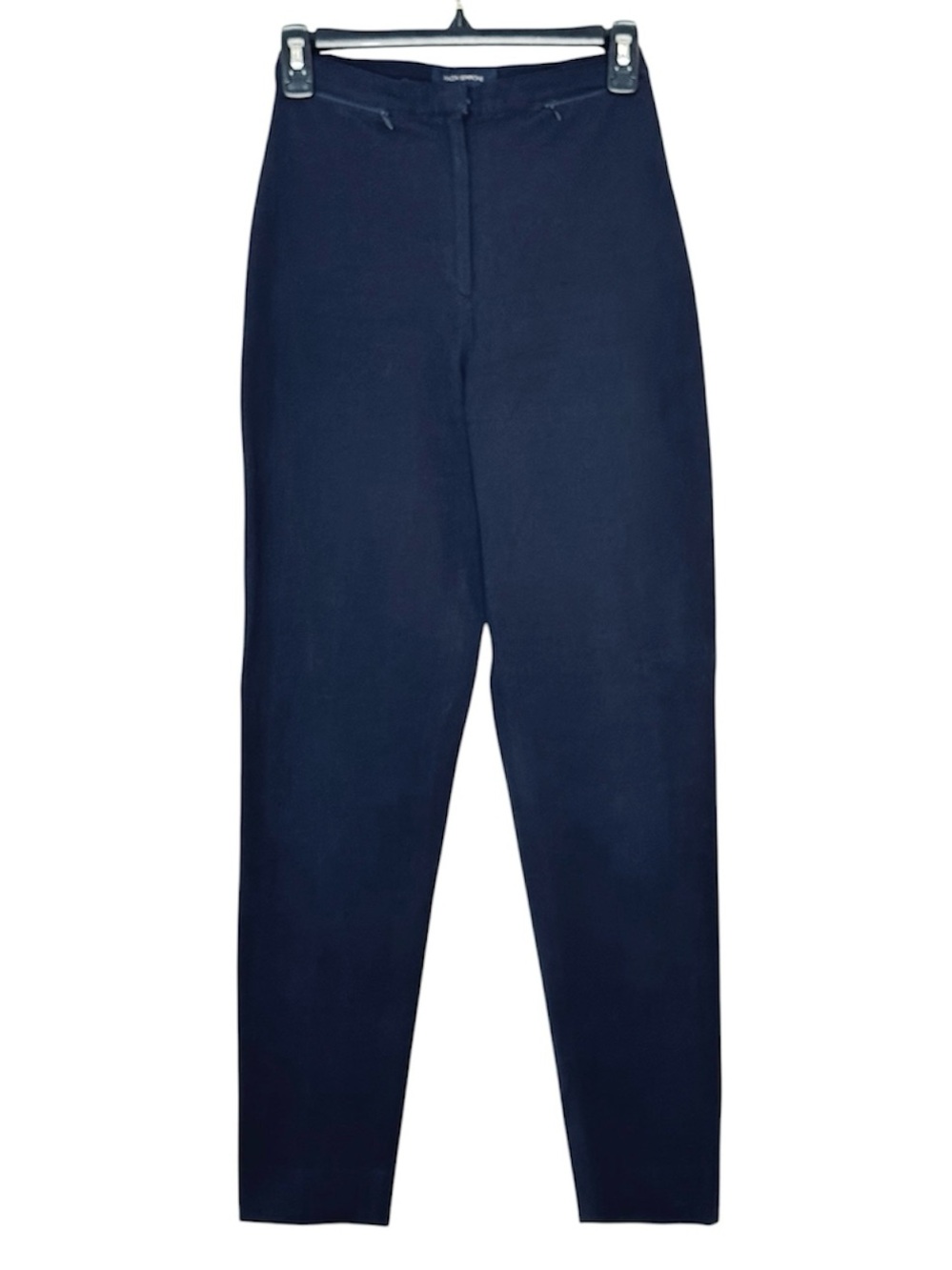 Piazza Sempione Navy Blue High-Rise Tapered Ankle Trousers Italian Designer